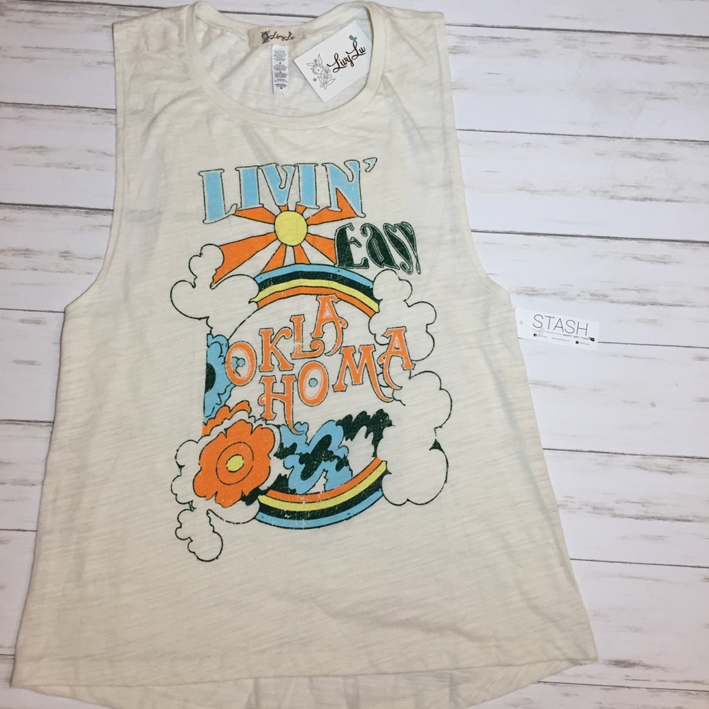 Lily Lu “Livin’ Easy Oklahoma” Muscle Tank